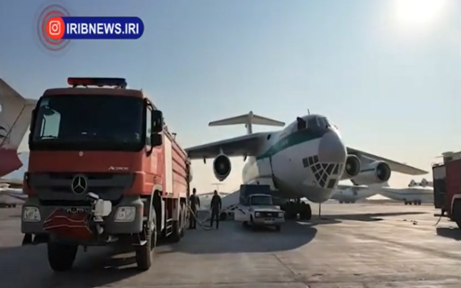 اطفای حریق جنگل الیت چالوس با هواپیمای ایلیوشین ۷۶