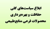 رییس سازمان جنگلها سیاستهای کلی حفاظت و بهرهبرداری از محصولات فرعی منابعطبیعی را ابلاغ کرد