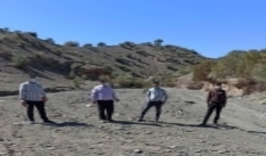 تحویل زمین به پیمانکار جهت اجرای عملیات مکانیکی شهرستان حاجی آباد