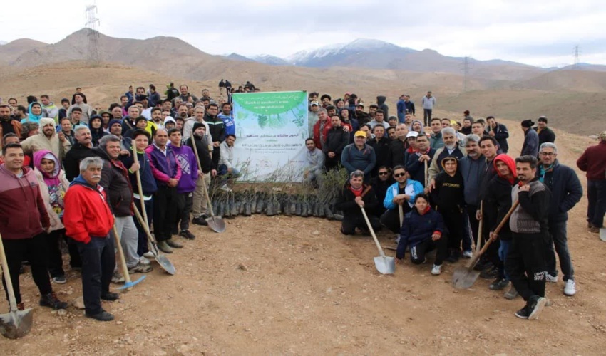 البرز/کاشت ۱۰۰۰ اصله نهال توسط سازمان مردم نهاد "کنگره ۶۰ " در شهرستان ساوجبلاغ