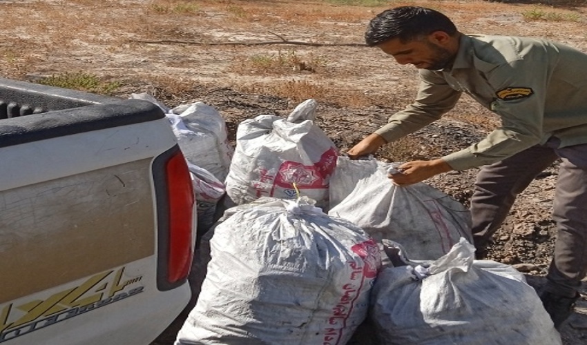 هرمزگان / 200کیلوگرم ذغال قاچاق در چاه مسلم کشف شد