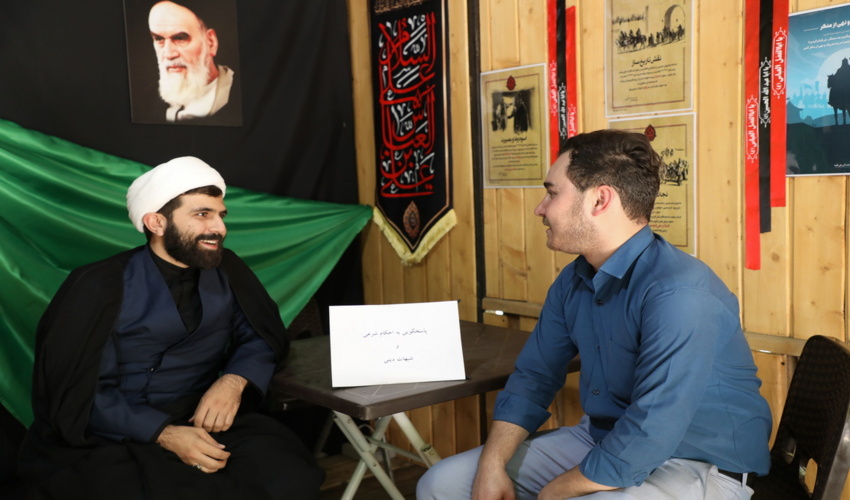 گزارش تصویری/برپایی موکب عزاداری حسینی به نام شهید پیروی