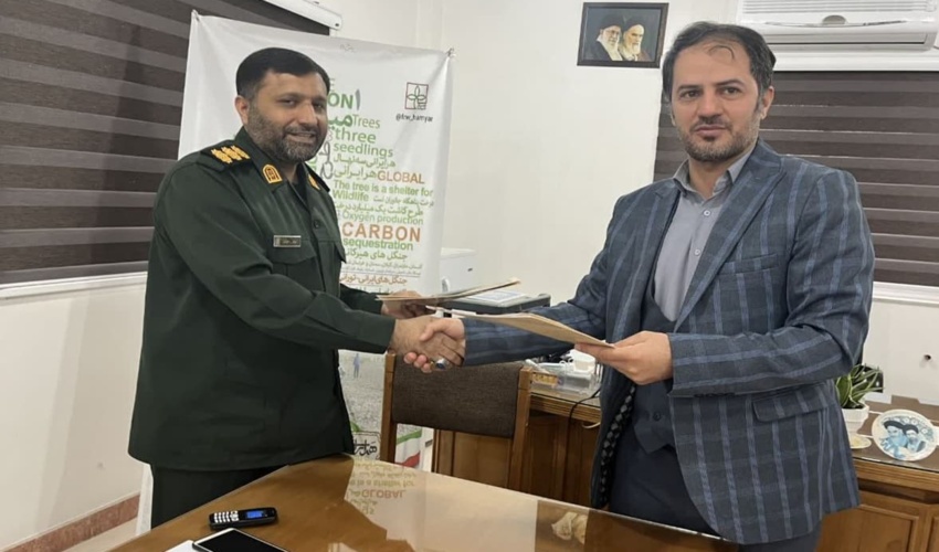 ساری/انعقاد تفاهم نامه همکاری بین اداره منابع طبیعی و سپاه شهرستان میاندورود