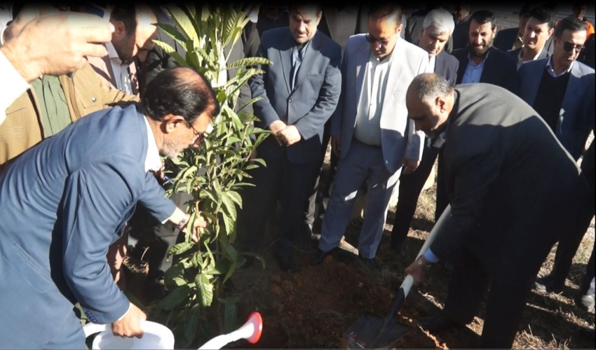 کاشت نهال توسط وزیر جهاد کشاورزی در راستای طرح مردمی کاشت یک میلیارد درخت 