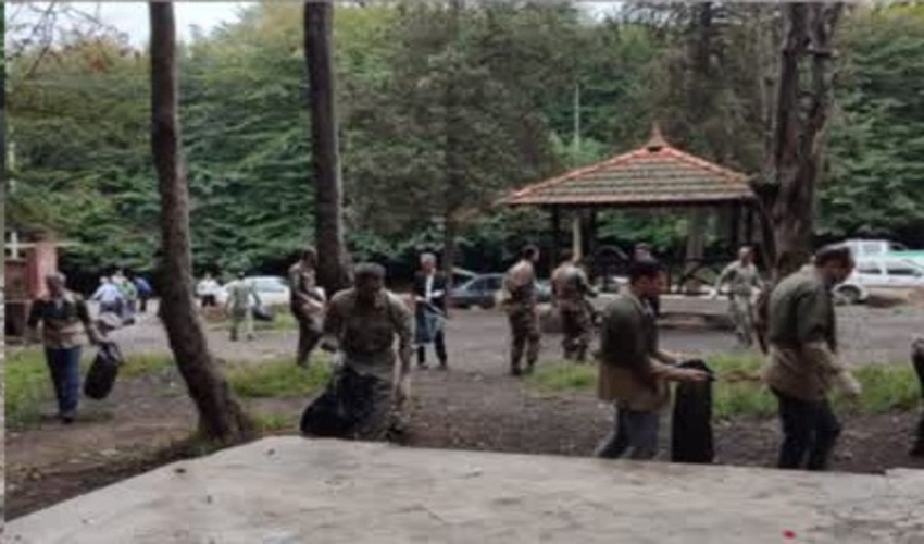 گلستان/ پویش پاکسازی و جمع آوری زباله های پارک جنگلی کبودوال با حضور نیروهای منابع طبیعی