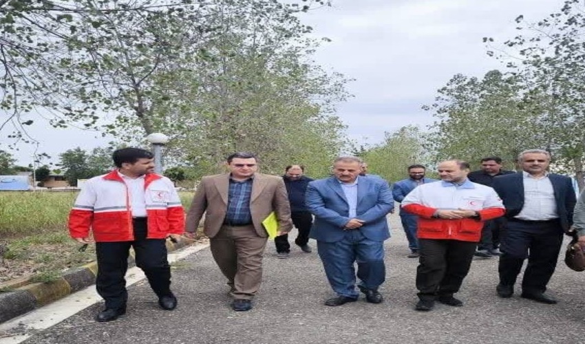 بازدید مدیر کل دفتر ممیزی اراضی سازمان منابع طبیعی از اردوگاه سازمان هلال احمر